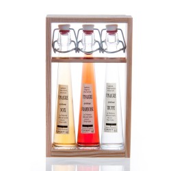 COFFRET 3 VINAIGRES -Arômes noix/truffe/framboise- 3x4cl