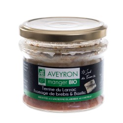 Terrine du Larzac fromage de Brebis/Basilic Bio Larzac 160g "Papillon"