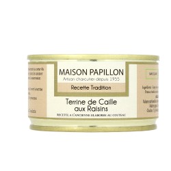 Pâté de caille aux raisins 130g "maison papillon"