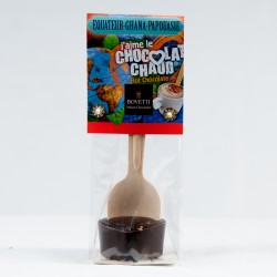 Cuillère bois chocolat chaud noir 35g