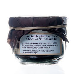 Pate à tartiner chocolat noir / noisettes 200g