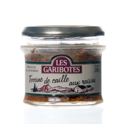 Terrine de caille aux raisins 180g "garibotes"