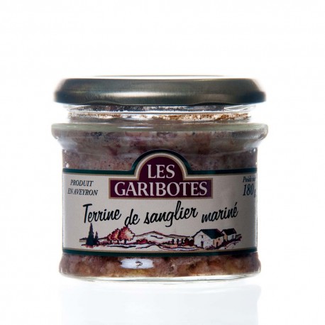 Terrine de sanglier marinade 180g "garibotes"