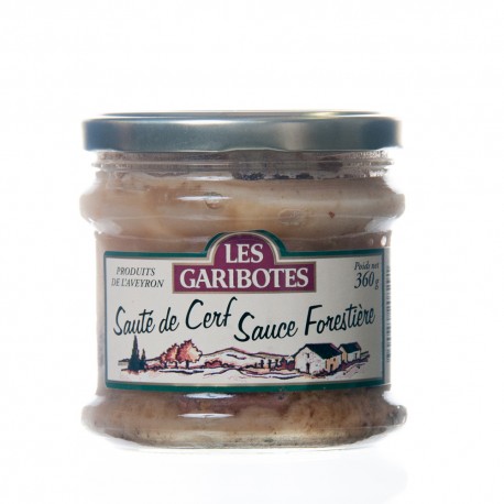 Sauté de cerf sauce forestière 400g "Garibotes"
