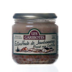 Estouffade de jambonneau braise aux lentilles 400g "garibotes"