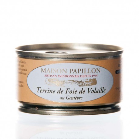 Pâté de foie de volaille au genièvre 130g "maison papillon"