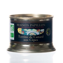 Terrine canard cèpes 130g "Papillon" BIO